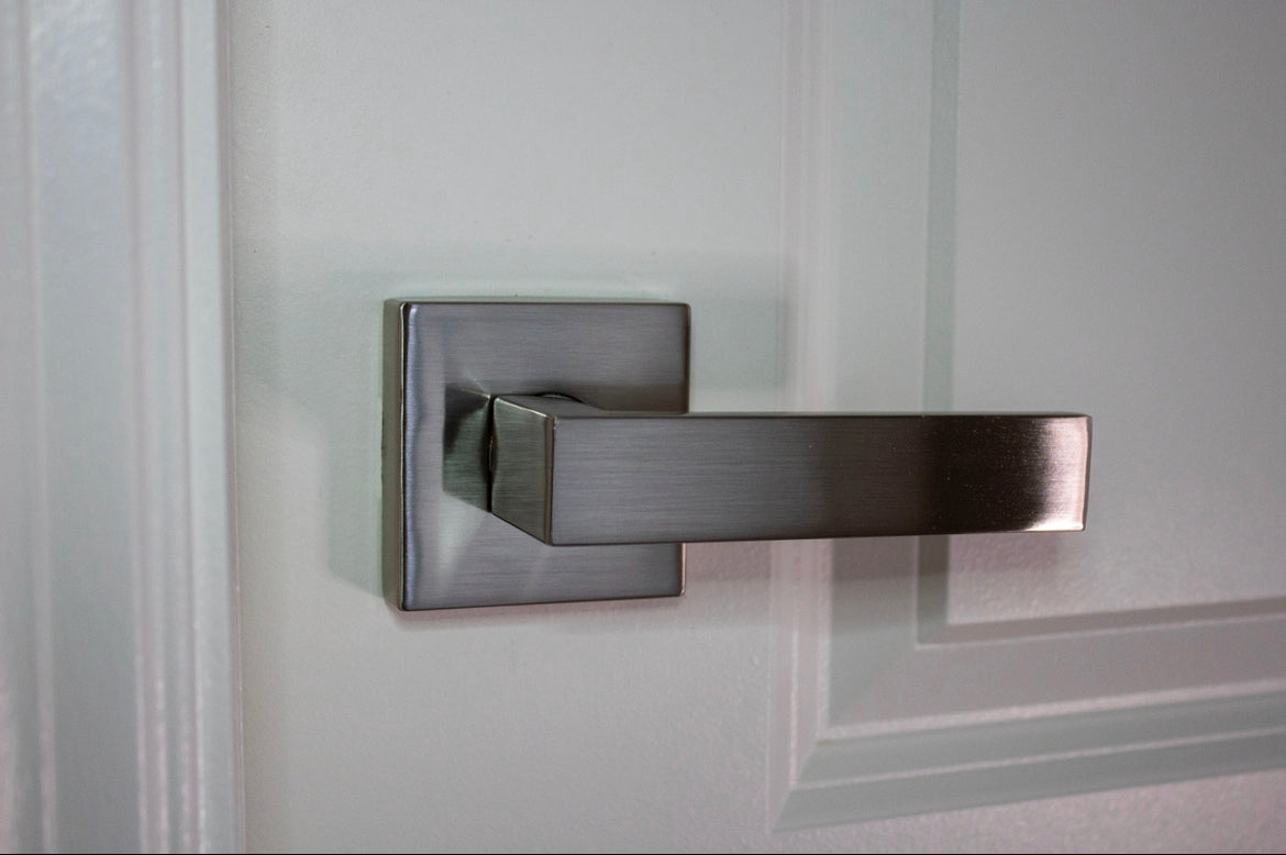 Square Edge Satin Nickel Heavy Duty Lockset