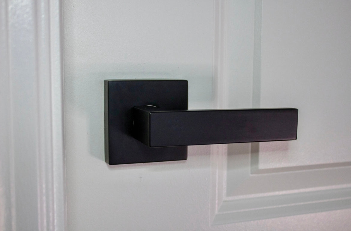 Square Edge Matte Black Heavy Duty Lockset